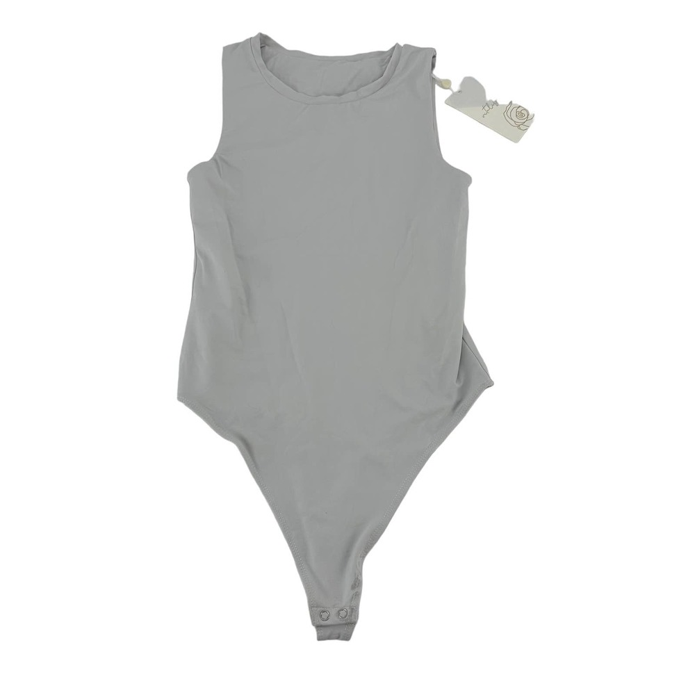 NEW Vitality Allora bodysuit size small light gray balance athletica